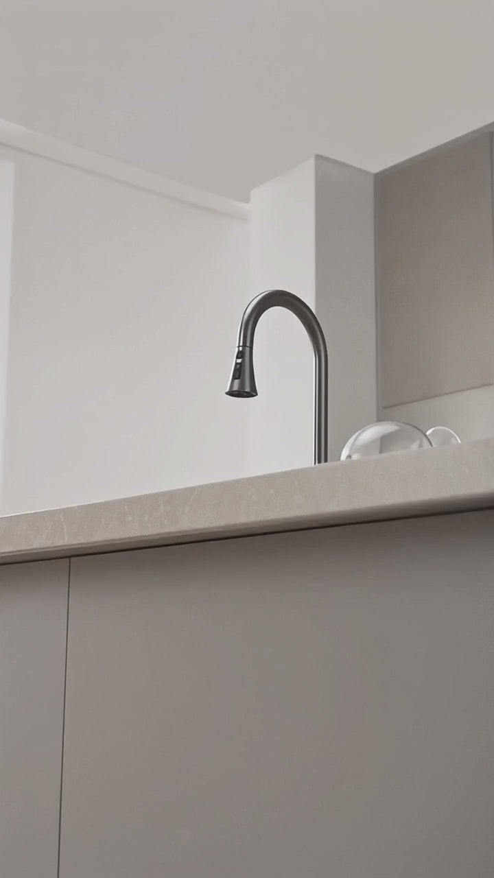 5D Nano Stainless Steel Smart Workstation Kitchen Sink, Waterfall Pull‑Out Faucet with Cup Rinser, Digital Temperature Display All‑in‑One Deep Basin Sink for Modern Kitchen